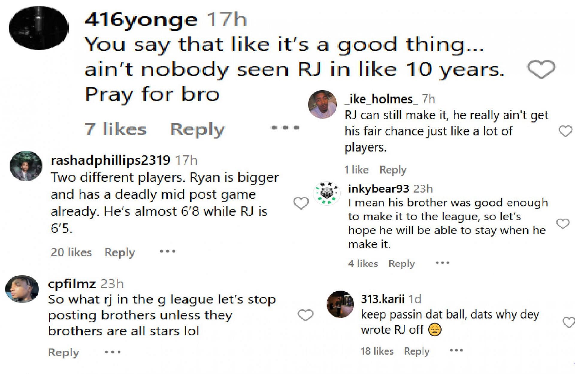 Fans react to Ryan Hampton drawing comparisons to elder brother RJ (Source: IG/ ballislife)